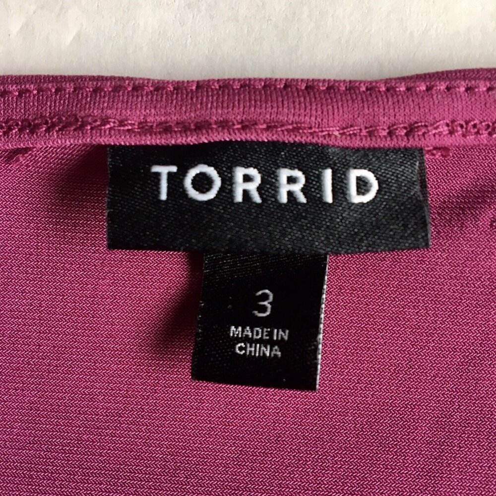 Torrid Womens Size 3X Short Sleeve Mini Studio Knit Surplice Dress Pockets - Picture 8 of 12